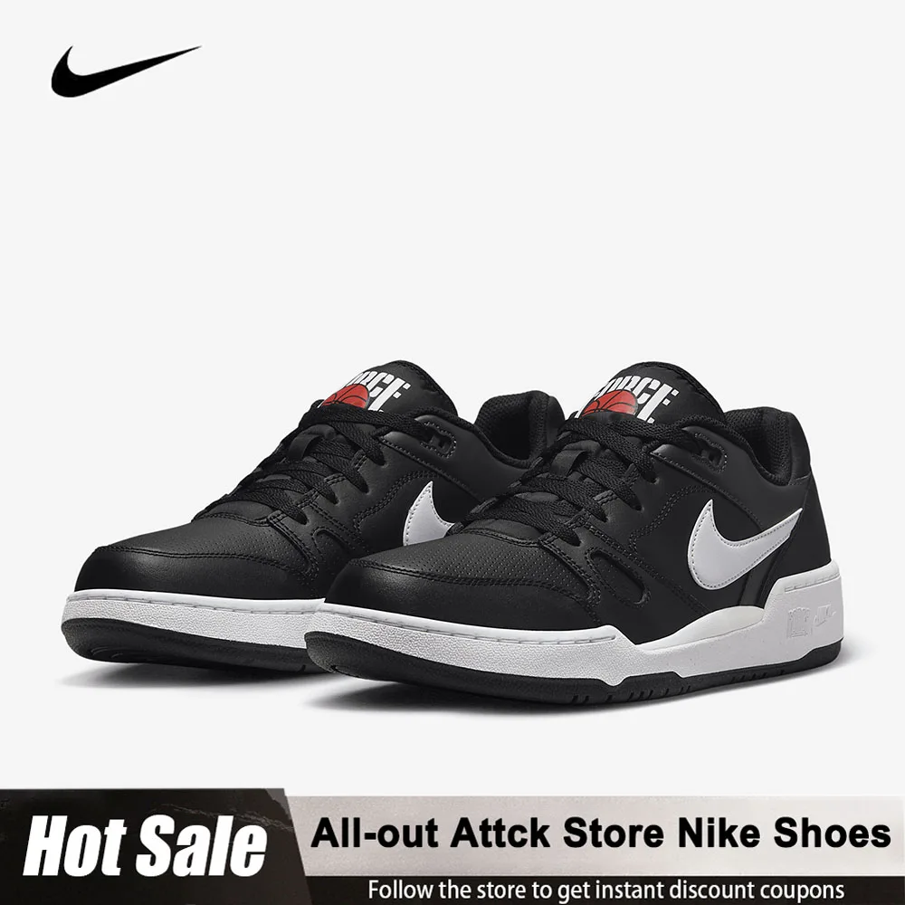 

Мужские низкие кроссовки Nike Full Force Low, черно-белые осенне-зимние новые легкие повседневные классические кроссовки FB1362-001