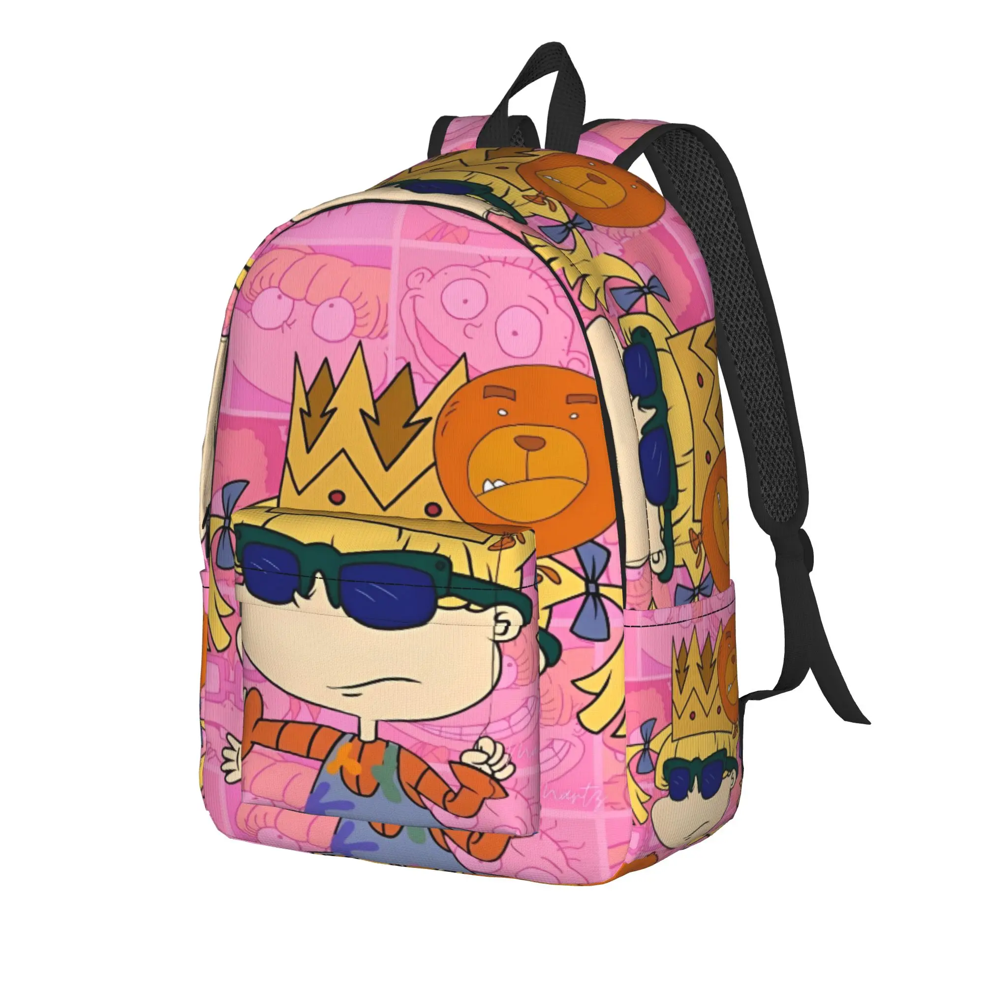Cartoon R-Rugrat Backpack animated Camping Backpacks Girl Style School Bags Colorful Durable Rucksack