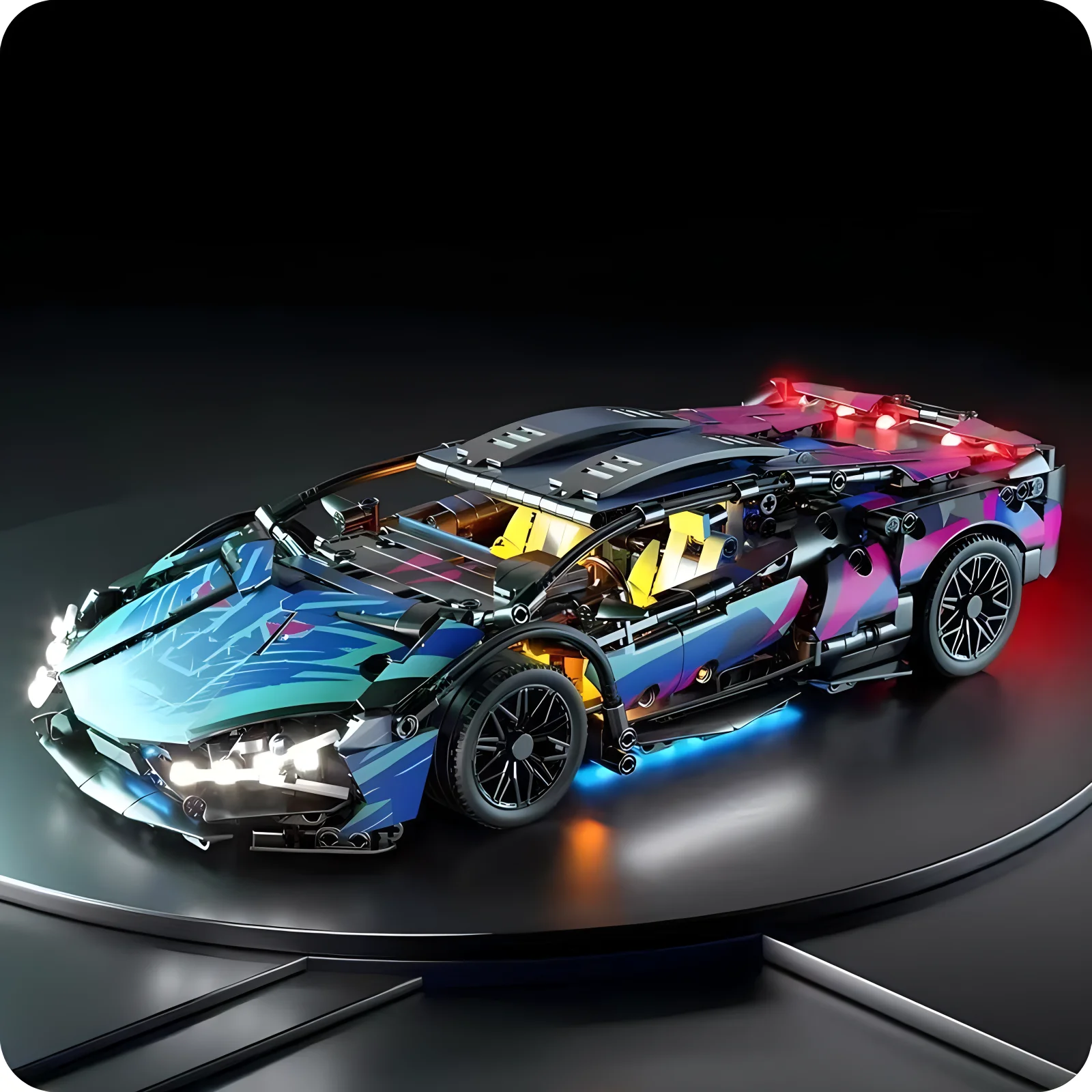 New Building Blocks Roadster Technology 1:14 Racing Roadster building blocks Assembly brick vehicle toy gift for boys1314 pcs
