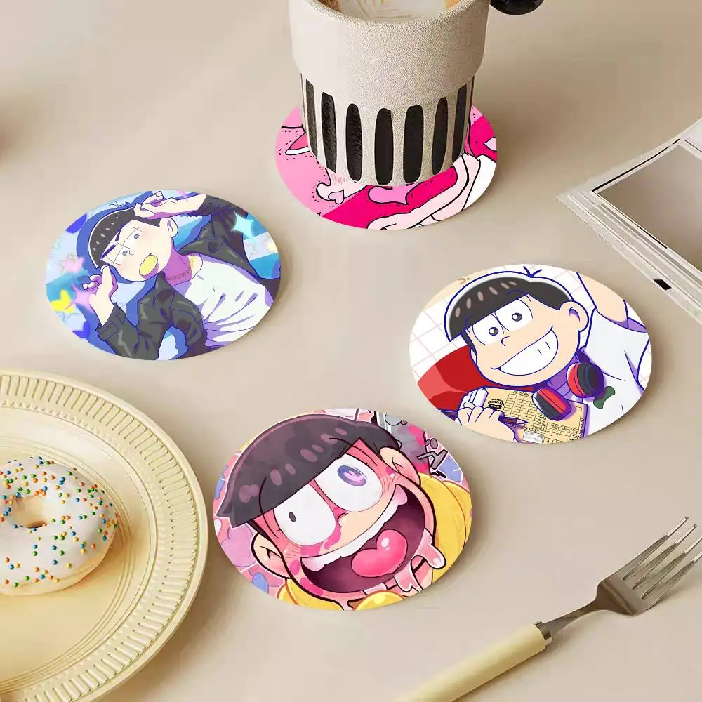 Anime Mr Osomatsu Round Wooden Coasters Suitable For Restaurants And Coffee Home Gift Choice Holidays