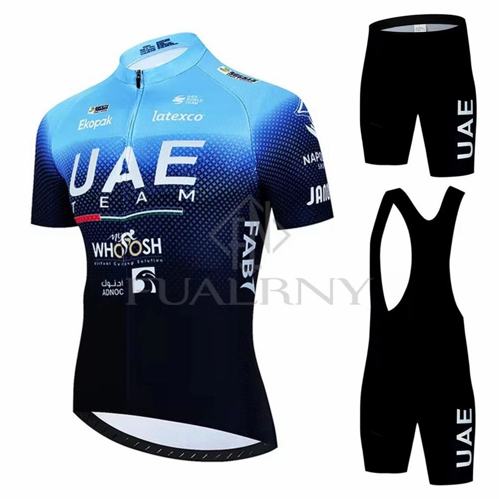 

2025 UAE Team Summer Cycling Jersey Set Bike Jersey Maillot Shorts Set Men Women Ropa Ciclismo Quick Dry Riding Tshirt Clothing