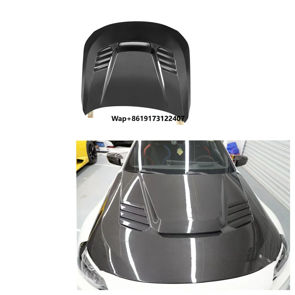 

Car Front Bonnet Hood Cover Replacement for 2 Series G42 M2 G87 2023+ V Style Dual Side Carbon Fiber Front Hood Cover