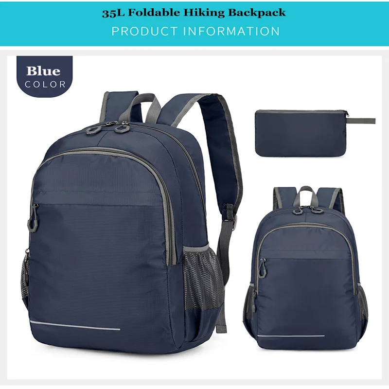

Легкий портативный складной рюкзак для походов на открытом воздухе, 35 л, водонепроницаемый, мужская сумка для кемпинга и путешествий