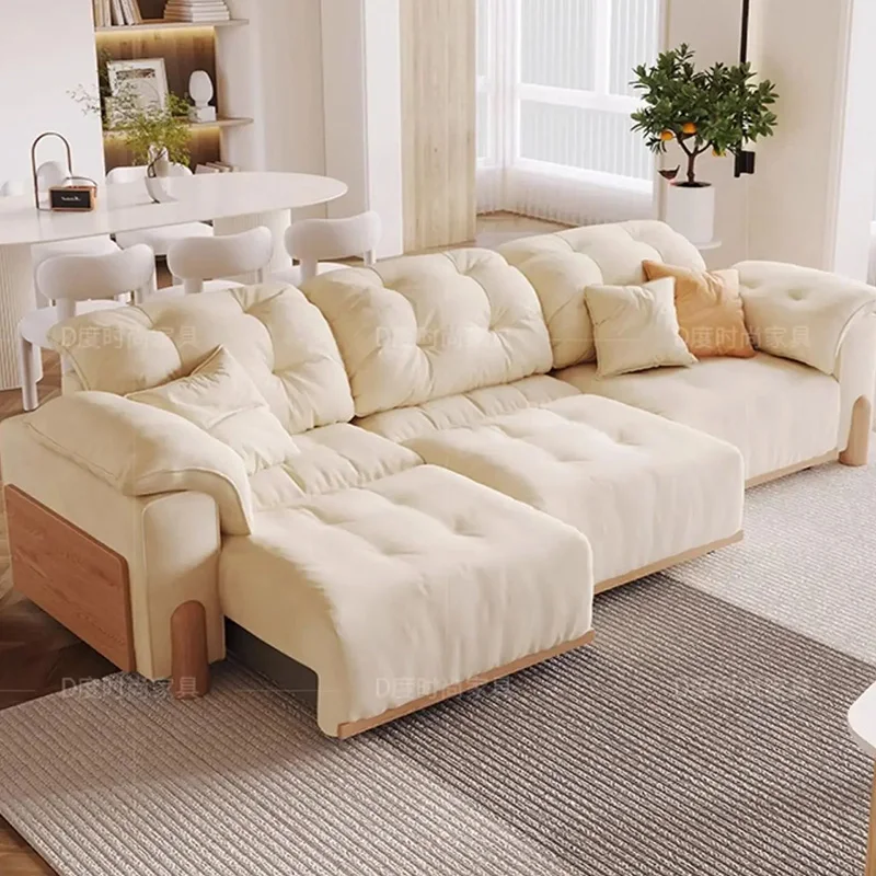 مسند ذراع ما بعد الحداثة أرائك غرفة المعيشة بيج كبير الحجم صالات فاخرة أرائك غرفة المعيشة صالون غرفة نوم Sillon Cama أثاث عصري #5