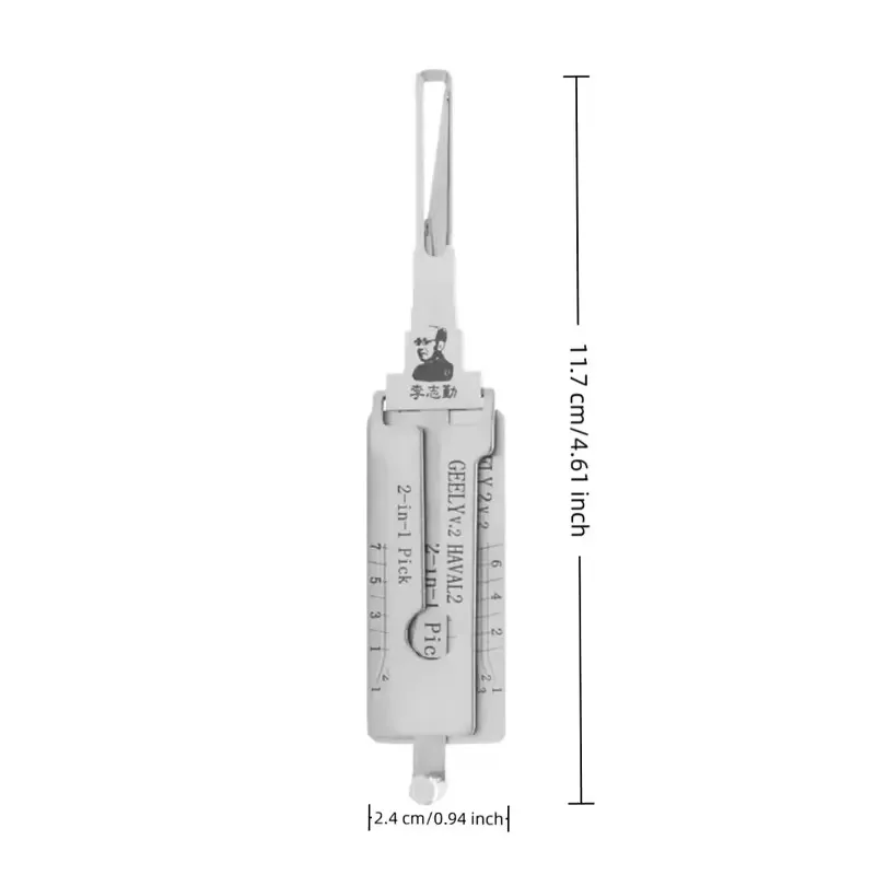 Lishi GEELY2 v.2 HAVAL2 2 in 1 Lock Pick & Decoder Vertical Milling for Geely/Haval 2/Great Wall Models