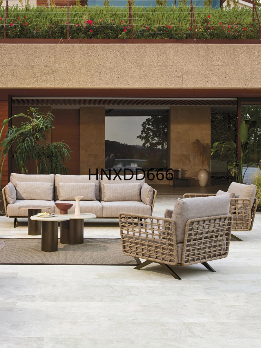 Outdoor open-air balcony rain-proof and sun-proof sofa