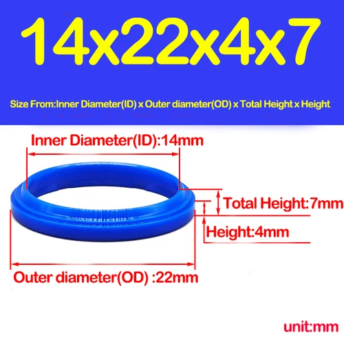 Imagen 2 del producto Tipo A1, estándar Parker,PW/DH-04, anillo de sellado de polvo de doble paso, diámetro interior 8-260MM, material de poliuretano, anillo de sellado