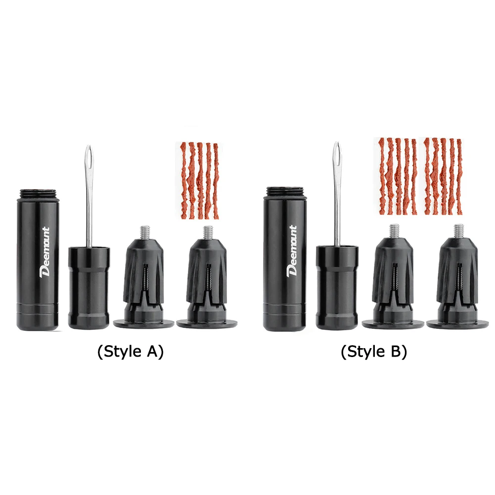 

Emergency Bike Puncture Tubeless Vacuum Tire Repair Drill Kit with Sealant Rubber Strips for Outdoor Camping Traveling