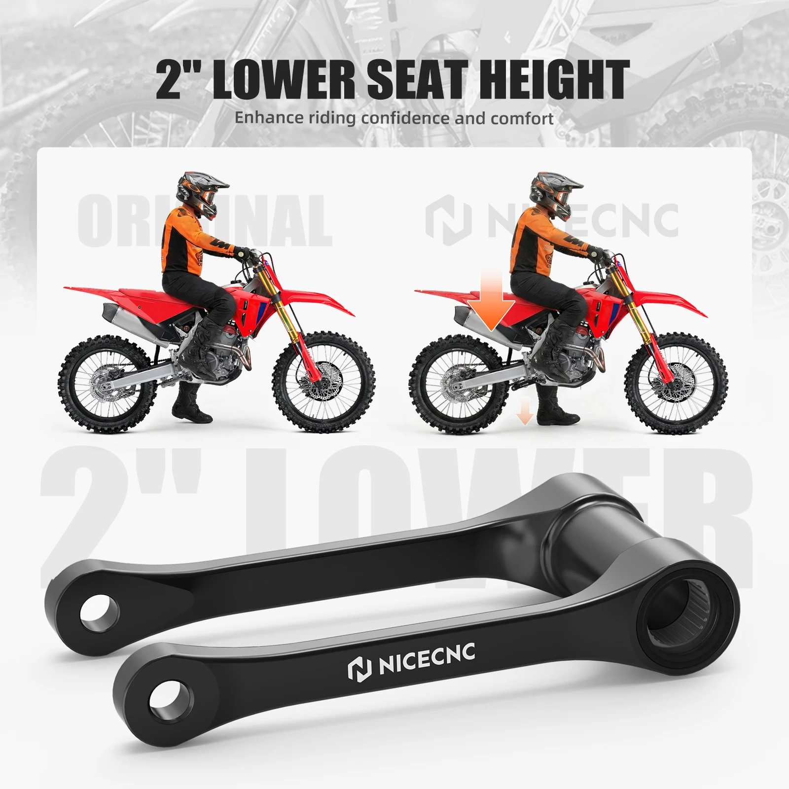2026 2025 Für Honda CRF450R CRF450RX CRF450RWE Motorrad 2 Zoll Tieferlegungssatz CRF250R CRF250RX CRF250RWE CRF 250 450 R RX RWE – Detail 3