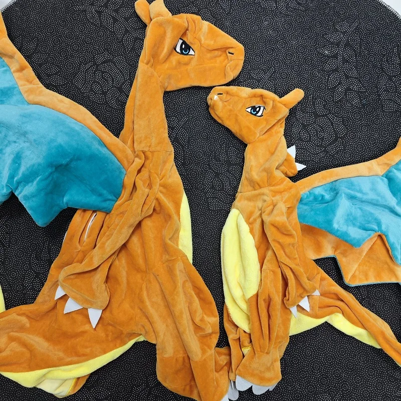 30-100CM Pokemon Charizard Holster Plush Not Stuffed Plush Skins Cute Cartoon Dragon Dolls Semi-finished Leather Case Kids Toys
