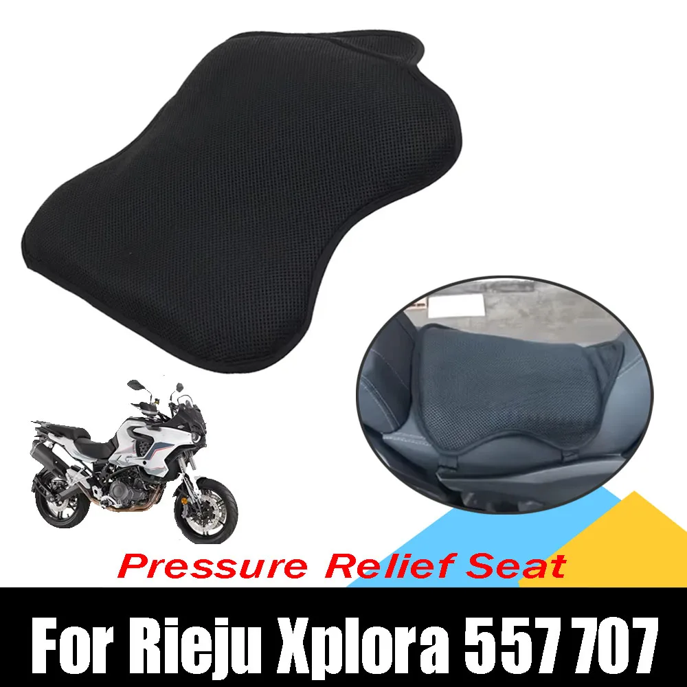 

Motorcycle Accessories Comfortable Gel Seat Cushion Cover Pressure Relief Seat Pad Anti-slip For Rieju Xplora 557 707 2025 2026