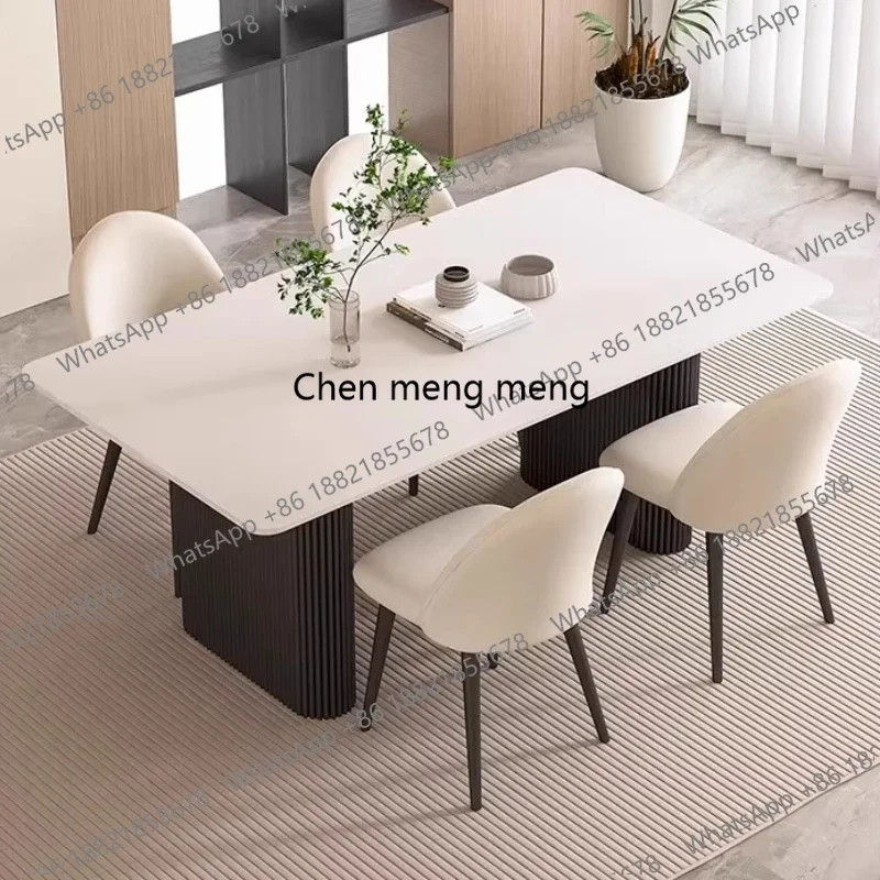 

modern elegant dining table Mid century high-end marble design Rectangular table interior fashion live mesa comedor furniture