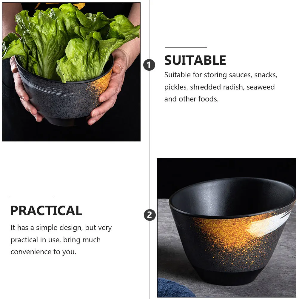 الفم المائل وعاء الخضار أدوات المائدة الميلامين تكويم وعاء صلصة للفطر سلطة المخللات تخدم في مطعم وساخن