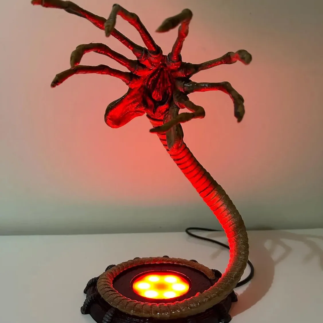 Luminária Alien Facehugger, Decoração de Abóbora de Halloween com Luzes LED, Decorações de Festa em Casa com Atmosfera de Horror