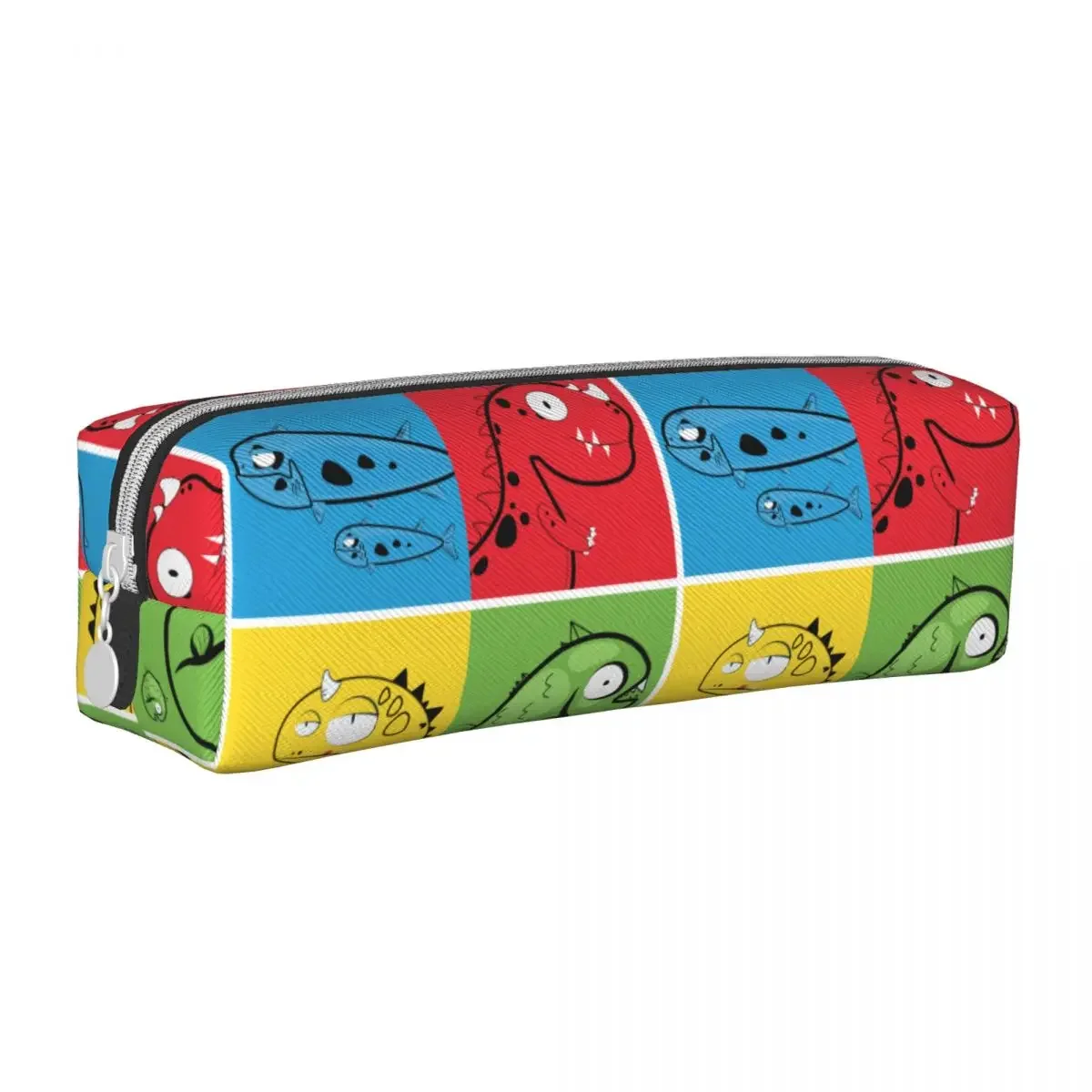 

Dinosaurs Cute Cartoon Fish Pencil Case Blue Pencilcases Pen Holder for Student Big Bag School Supplies Zipper Stationery