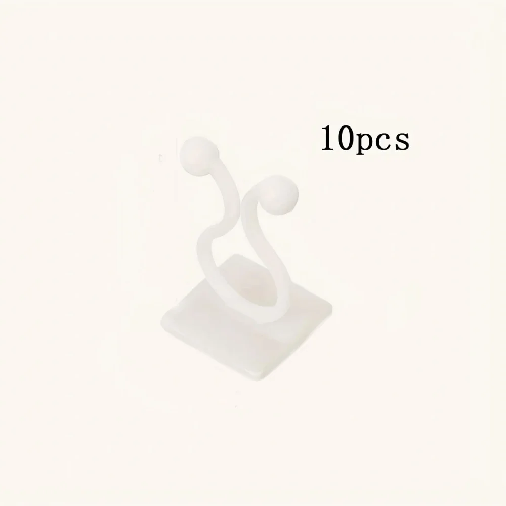 10pcs-Home Garden Plant Climbing Wall Fixture Clips Self-Adhesive Plant Climbing Wall Fixed Buckle Hook Rattan Vine Fixer