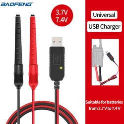 Baofeng-Cable cargador USB Universal para Walkie Talkie, pinzas de cocodrilo para BaoFeng UV-5R UV-82 Pro Plus TYT Yaesu Retevis