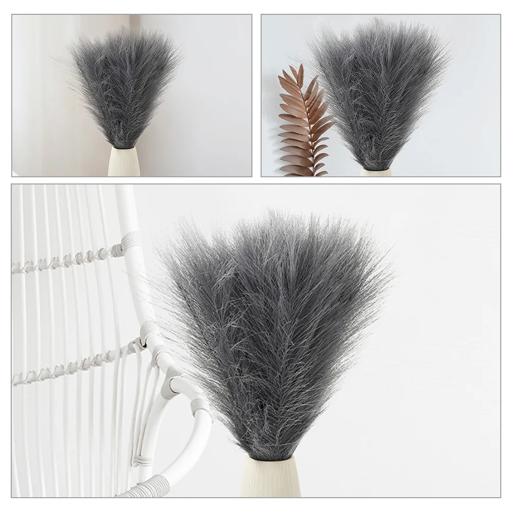 

6 Pcs Simulated Reed Grass Fake Stems Artificial Plants Pampas Decor Decorate Faux Branches Polyester Cloth Ferns Decorations