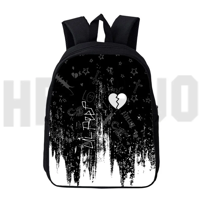 HOT 3D Lil Peep Bags for Women Backpacks for Teenager Students 12/16 Inch Rapper Lil Peep Schoolbags Fashion Men Travel Book Bag