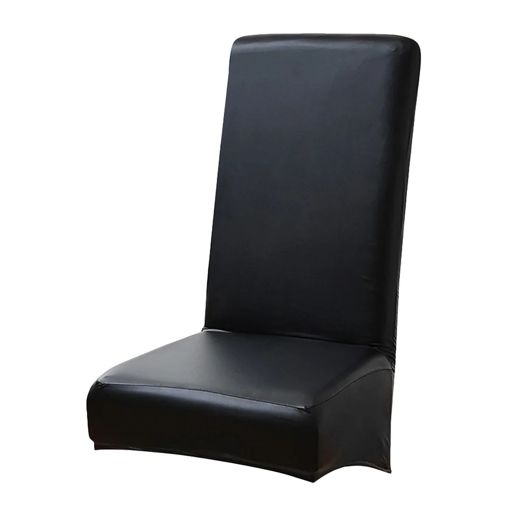 

PU Chair Cover Elastic Waterproof for Dining Room Living Room Office High Back Chairs Protection Against