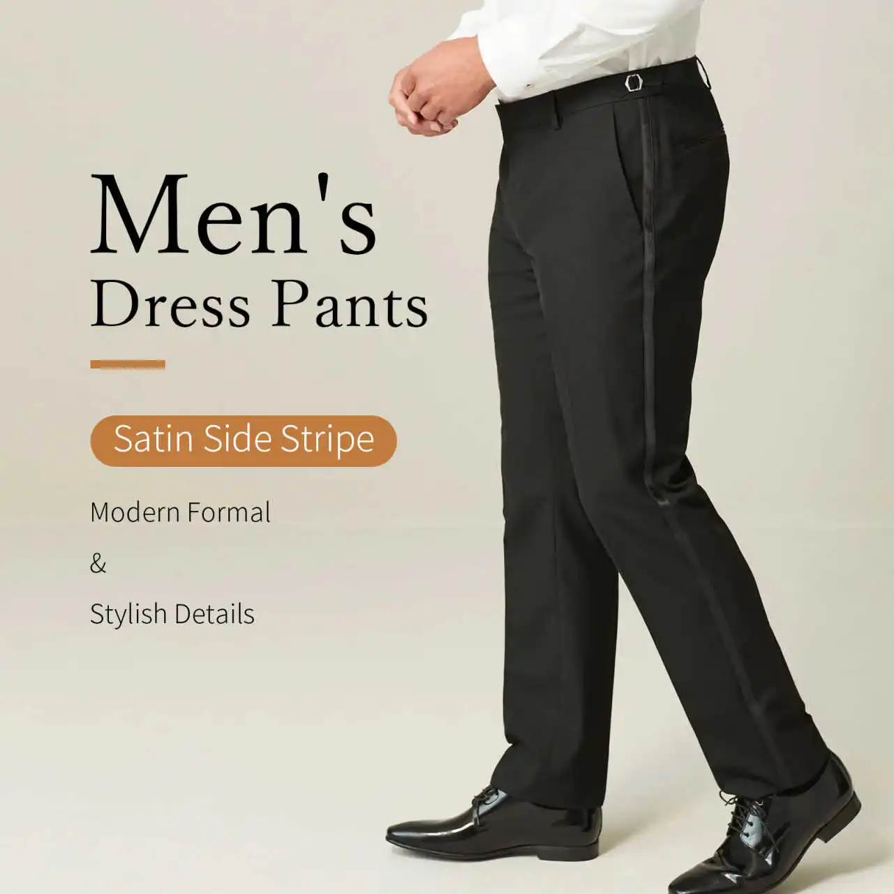Customized Elegant Gentleman Trousers Full Length Casual Office Formal Wear 1 Piece Evening Party Pants