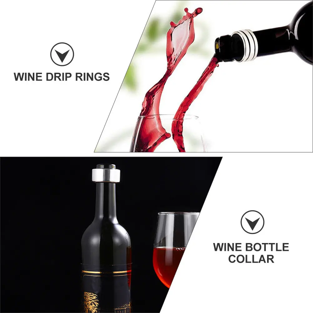 

Набор из 12 колец-противодождевиков для винных бутылок из нержавеющей стали, предотвращающие капли красного вина, для защиты от пятен, идеальный подарок для хозяина вечеринки