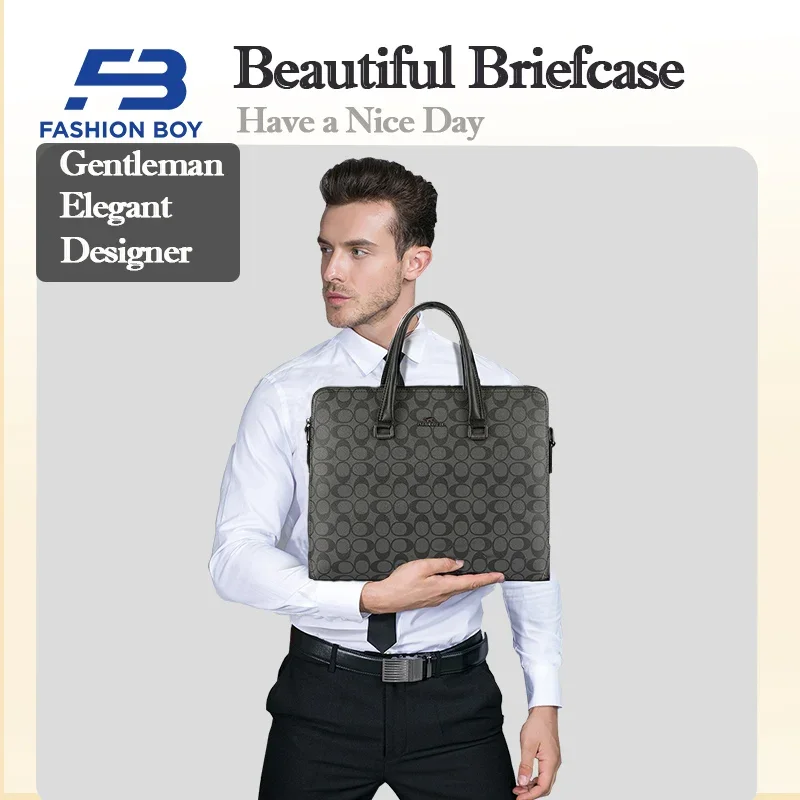 MODE JUNGE Designer männer Aktentasche Leder Marke Laptop Taschen 14-zoll Männer Handtasche Hohe Qualität Aktentasche Taschen College bookBag