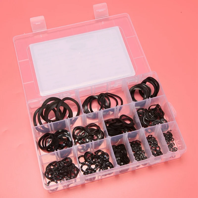 320Pcs Carbon Steel Compression Type Wavy Wave Crinkle Spring Three Wave Washers Assortment Kit