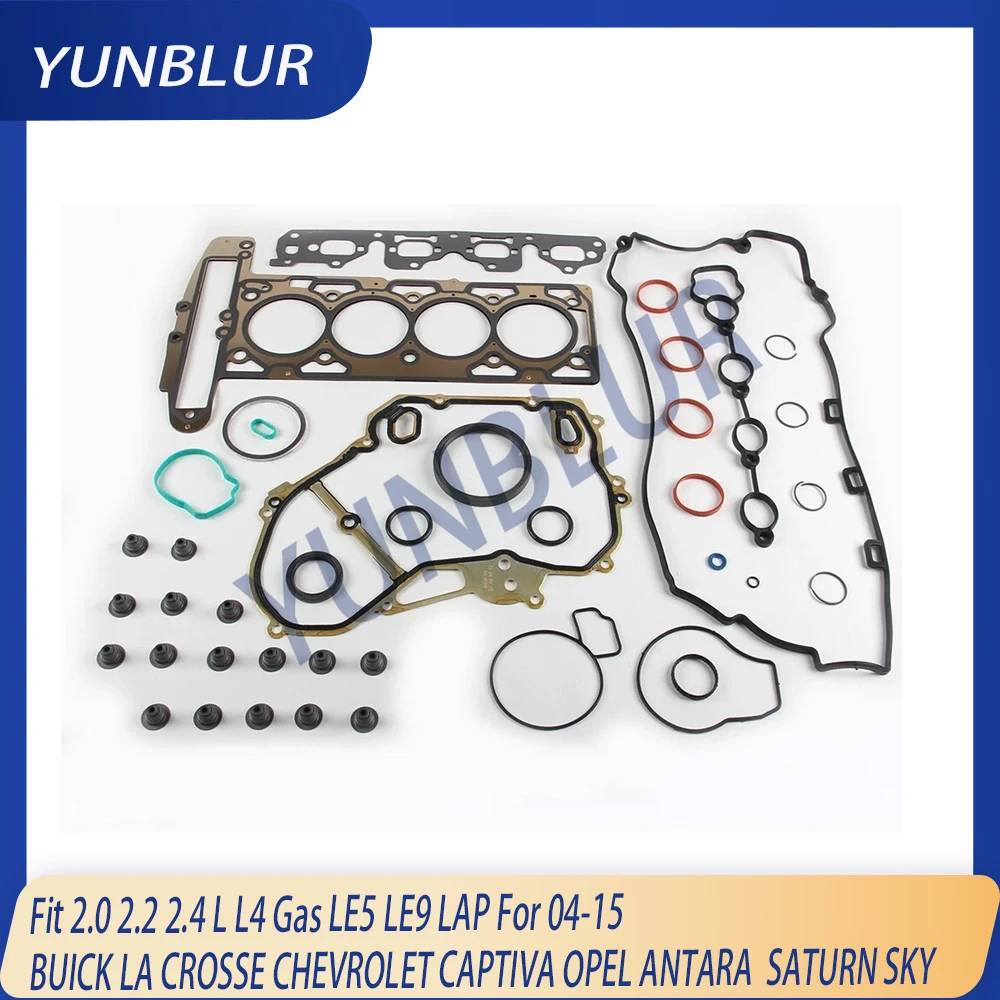 Engine Full Gasket Set Fit 2.0 2.2 2.4 L L4 Gas LE5 LE9 LAP For 04-15 BUICK LA CROSSE CHEVROLET CAPTIVA OPEL ANTARA SATURN SKY