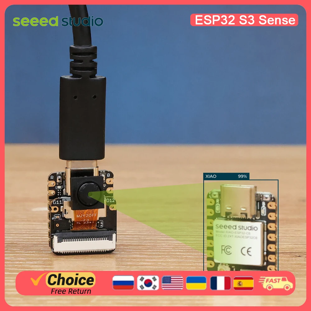 

Seeed XIAO ESP32S3: Powerful IoT & AI Board with Camera, Mic, WiFi/BLE, USB-C