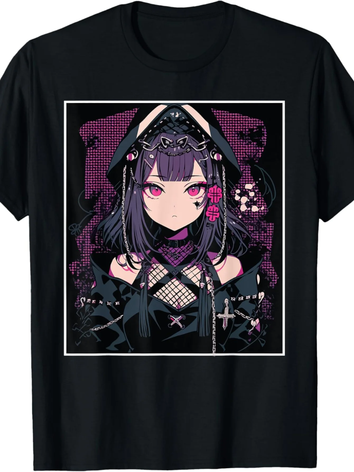 EWH Anime Girl Gothic Waifu Japanese Aesthetic Kawaii Otaku T-Shirt