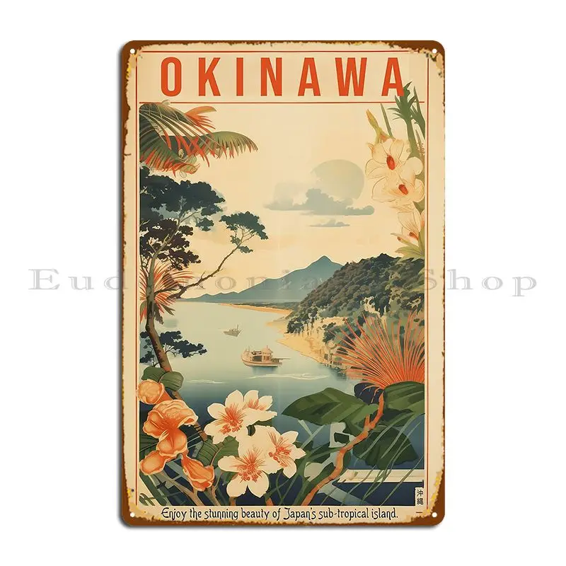 Retro Okinawa Metal Sign Poster Club Garage Club Cave Designer Create Tin Sign Poster