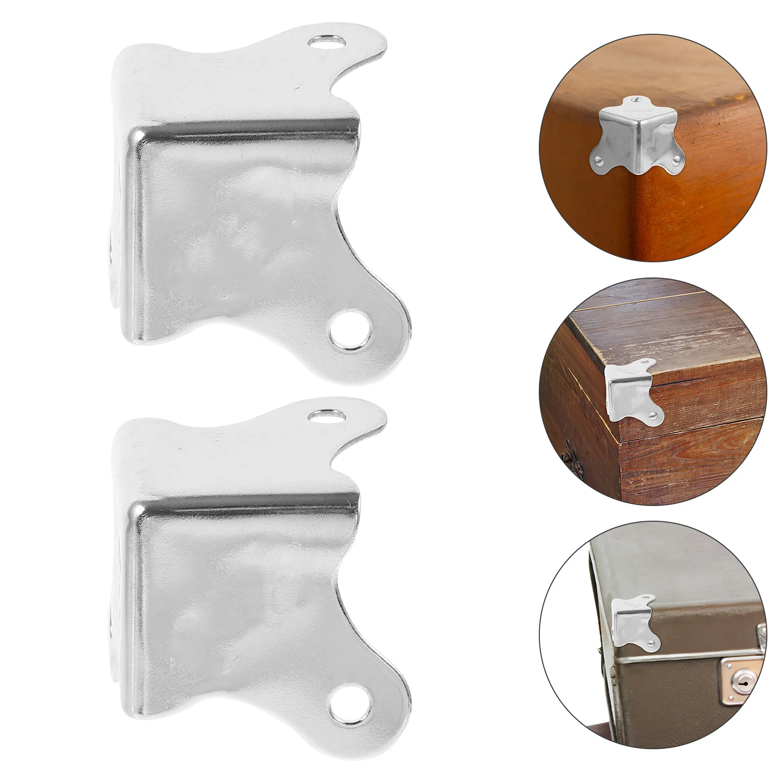 

4pcs Stainless Steel Protectors Edge Guards Metal Cabinet Wood Box Protective Guards Corner Covers For Stage Speakers niture