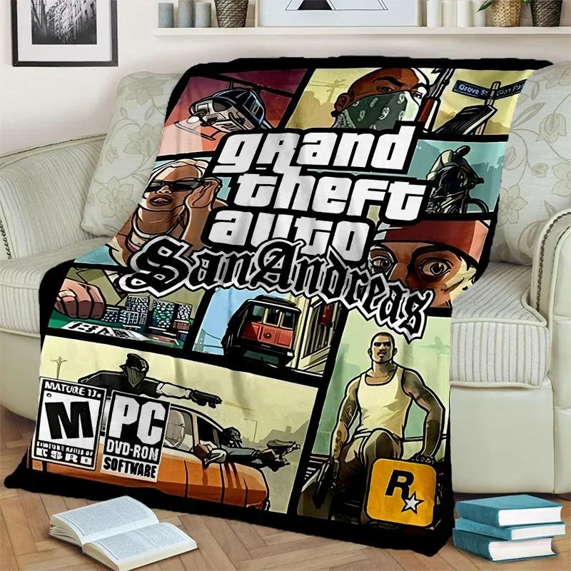 

3D-плед GTA Grand Theft Auto для геймеров, мягкий плед для дома, спальни, кровати, дивана, пикника, путешествий, офиса, детский плед