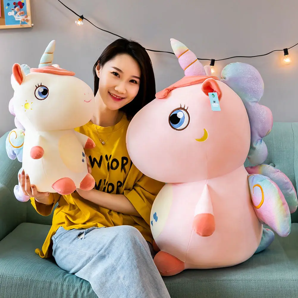 

1Pcs Adorable Unicorn Soft Stuffed Animal Gift for Children Room Decor Comfortable Hugging Pillow Unique Stylish Modeling Warm