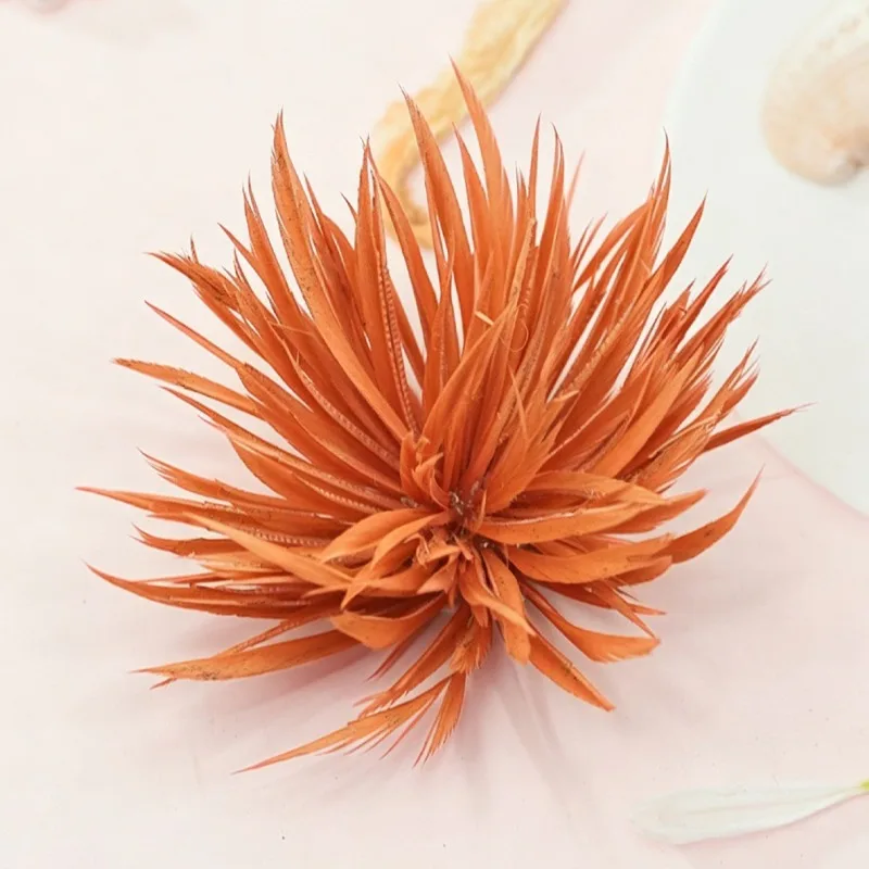 Image of Federblumen-Ohrringe Böhmische Flauschige Kugel-Pusteblumen-Ohrringe Nicht Perforierte Haarklammer Ohrstecker Damenschmuck