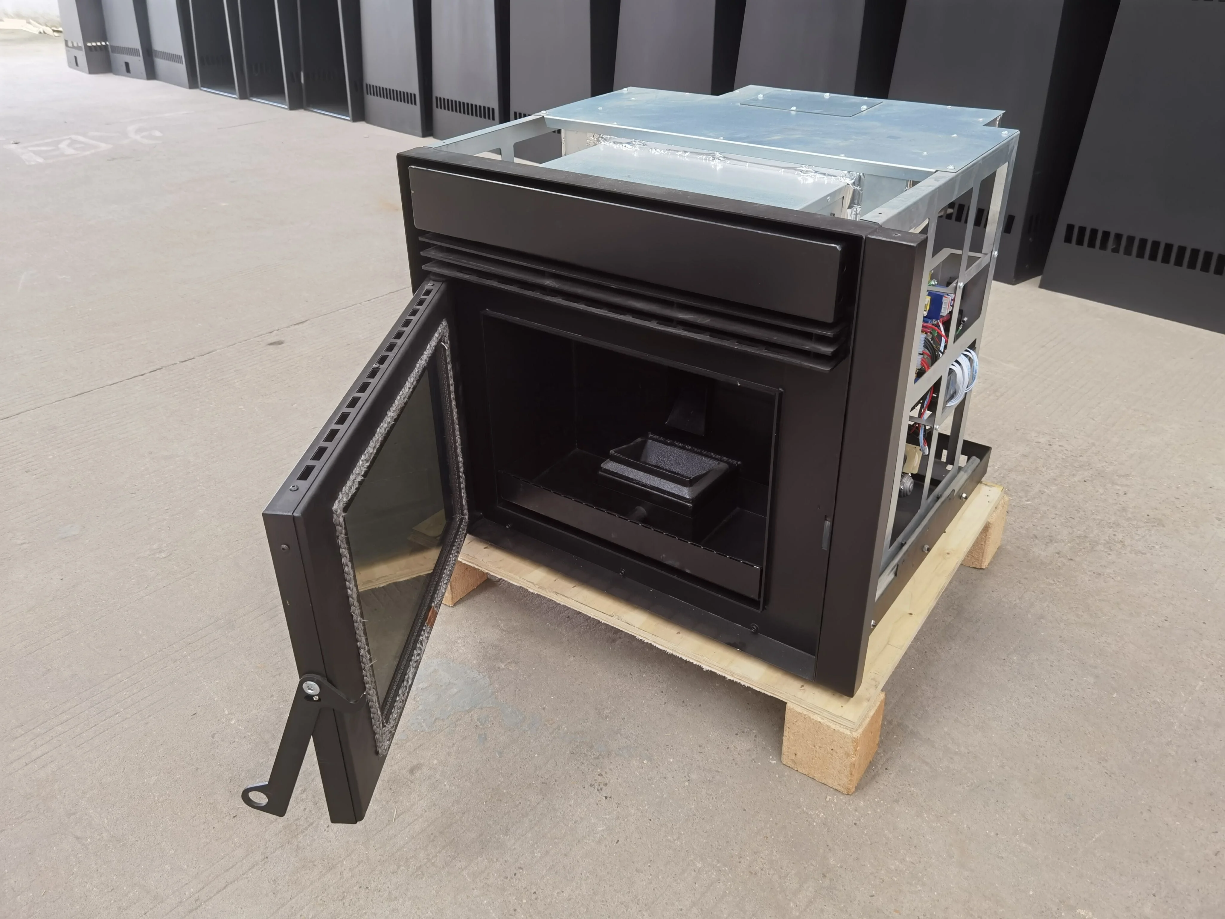 Heying 8kw Built-in Pellet Fireplace Cast Iron Pellet Heater For Home Heating Decorating The Home