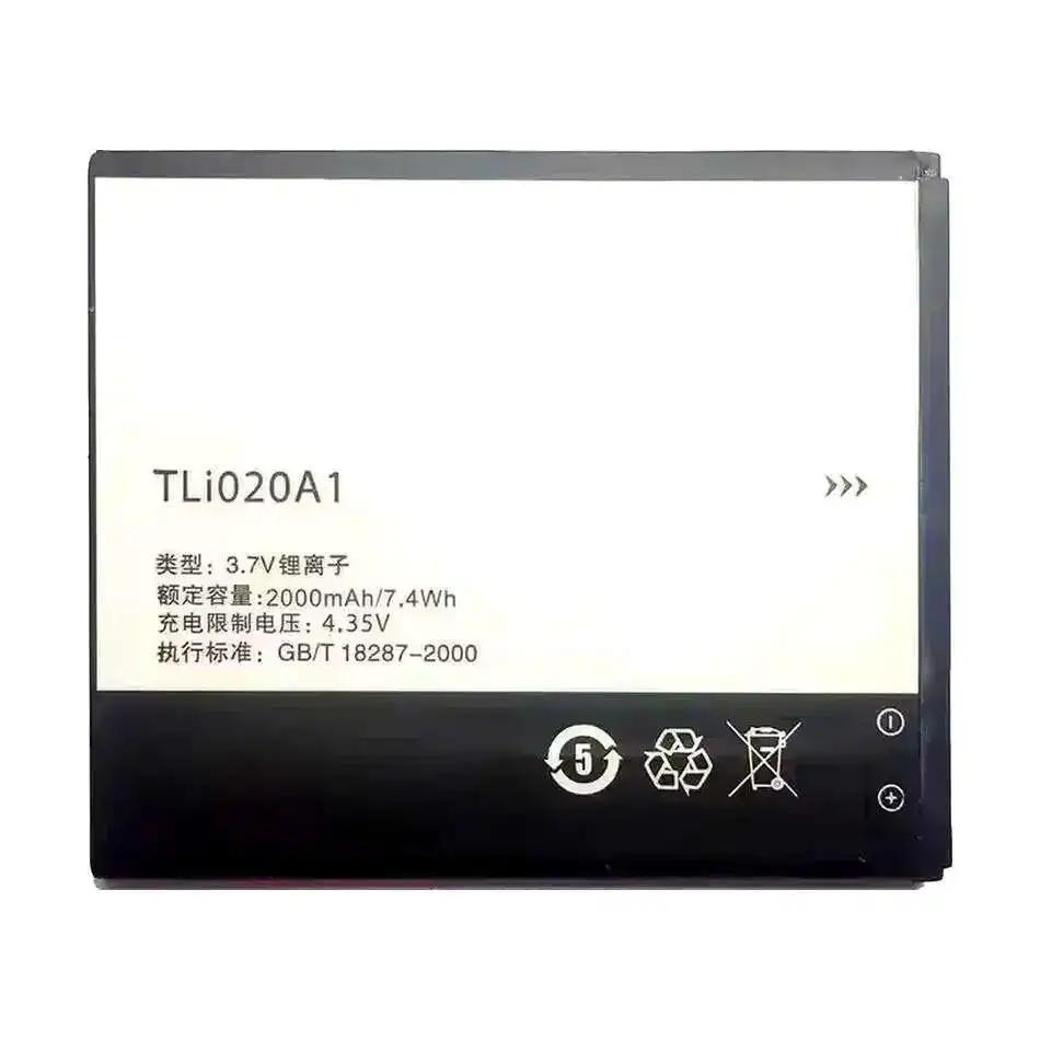 Batteria del telefono cellulare TLi020A1 2000mAh per Alcatel One Touch Pop C7 7040 OT-7040 OT-7040D per Tcl J738M J736L D920