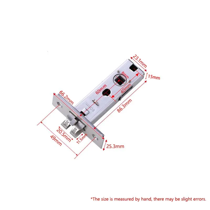 Amerikanischen Standard Hohe qualität 50mm 60mm 70mm einzigen latch smart lock einsteckschloss für holz tür – Detail 2