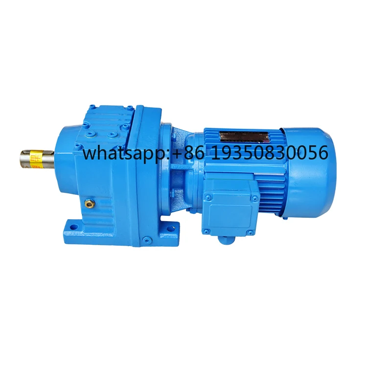 

R87 R77 Helical Gearbox Speed Reducer Cast Iron 4KW 220V 3Phase 20:1 Ratio