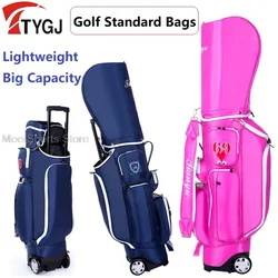 Retractable Golf Bag High Capacity Stand Caddy Airbag Outdoor Golf Bag Travelling Aviation Package With Wheel Lightweight Pack