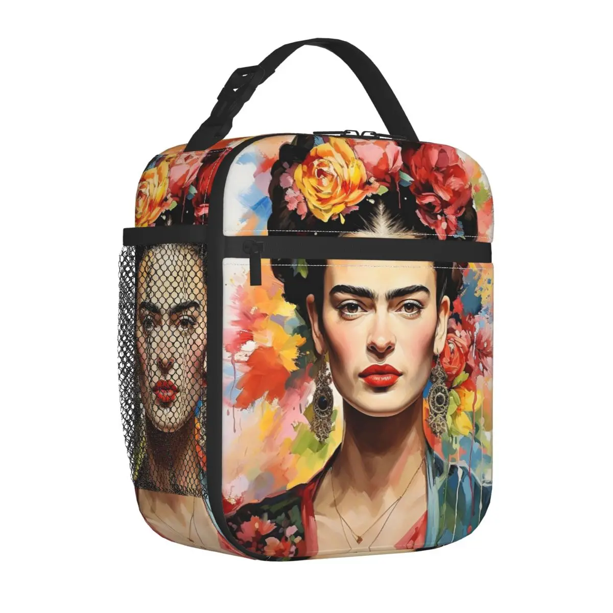 F-Frida K-Kahloes Design Insulated Lunch Bag Thermal Bag  Meal Container Large Lunch Box Tote for Men Women College Picnic