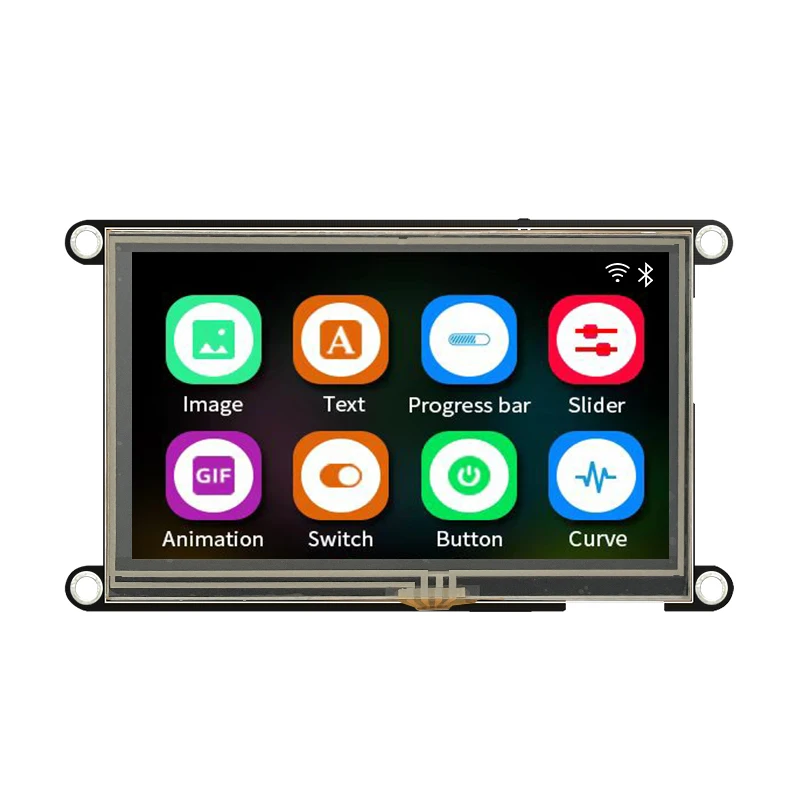 Imagem -02 - Módulo de Display Lcd de Alta Definição Wifi e Bluetooth Guition Esp32-s3 8m Psram 4m Flash 4.3 Polegada Ips 480x272