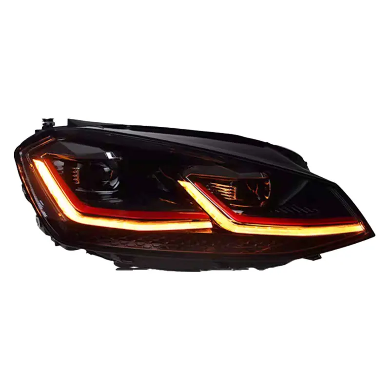 For Volkswagen Golf 7 Headlight Assembly Golf 7 MK7 2013-2017 Dynamic Steering LED Headlight DRL Lens Dual Beam Bi-Xenon HID