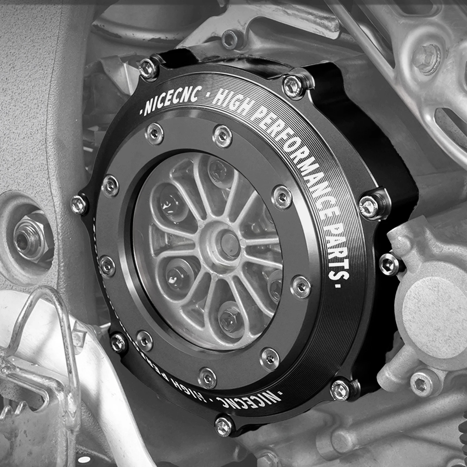 

For Yamaha YFZ450 2006-2009 Clear Clutch Cover ATV YFZ450R 2009-2024 YFZ 450R Aluminum Alloy