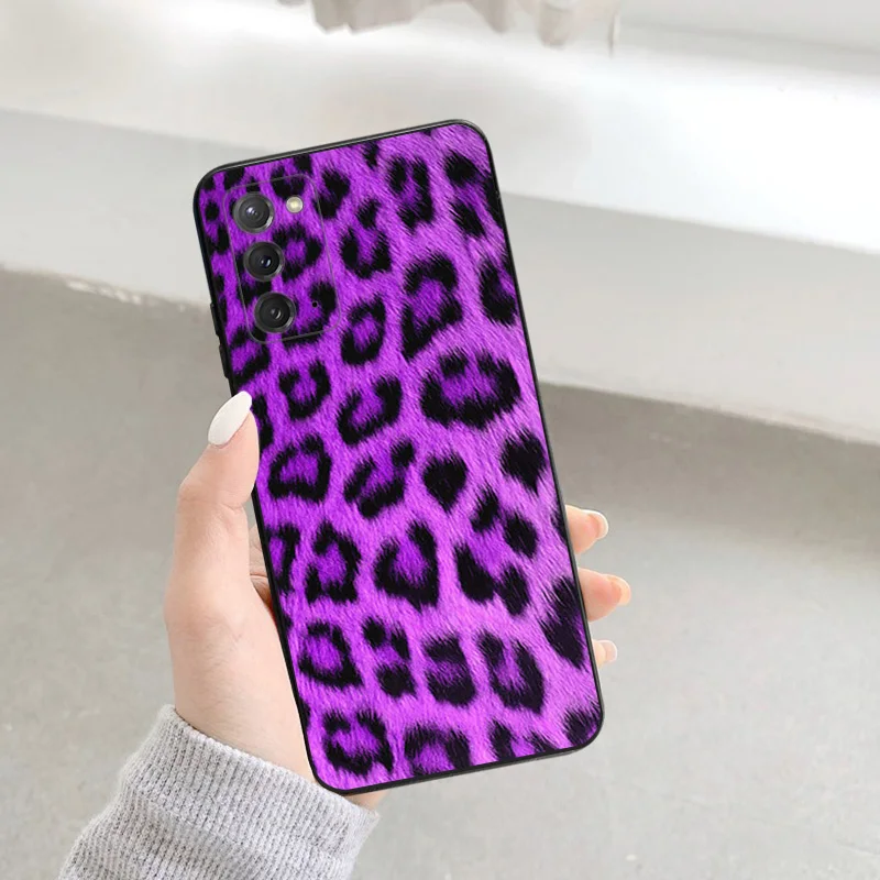 Custodie per telefoni per Samsung Galaxy S24 S23 Ultra S22 S21 S20 FE Plus Note20 S10 scale di serpente leopardate colorate Cover morbida Anti-goccia