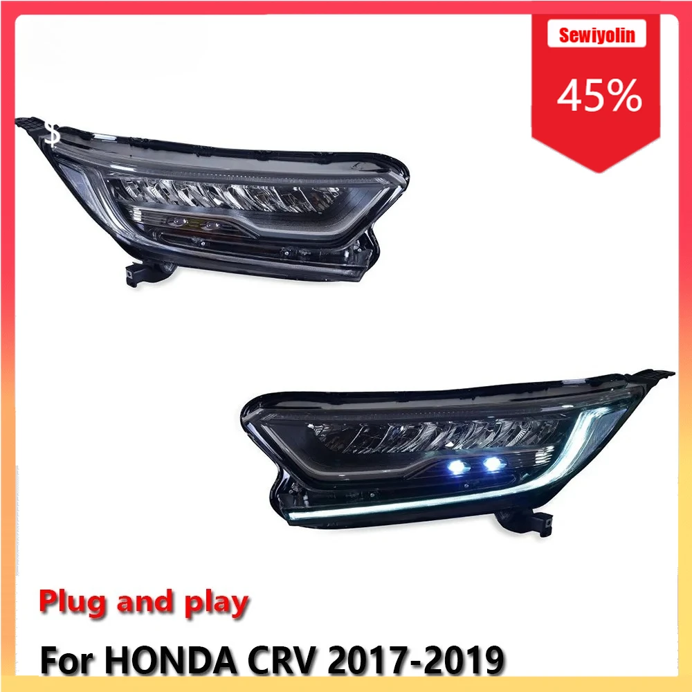 

Car LED Headlight Automobile Parts For HONDA CRV 2017-2019 Fog DRL Brake Turn Signal Lamp Plug and Play
