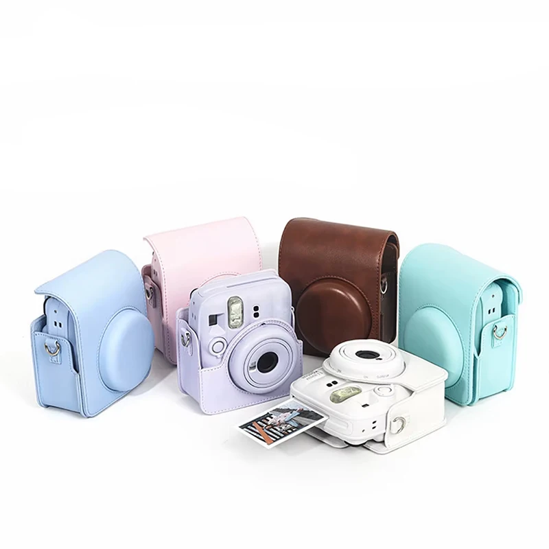 PU-Leder Kameratasche für Fujifilm Instax Mini 13 mini12 /mini11 Retro-Kamera Schutzhülle Kratzfeste Schutzhülle Pro – Detail 4
