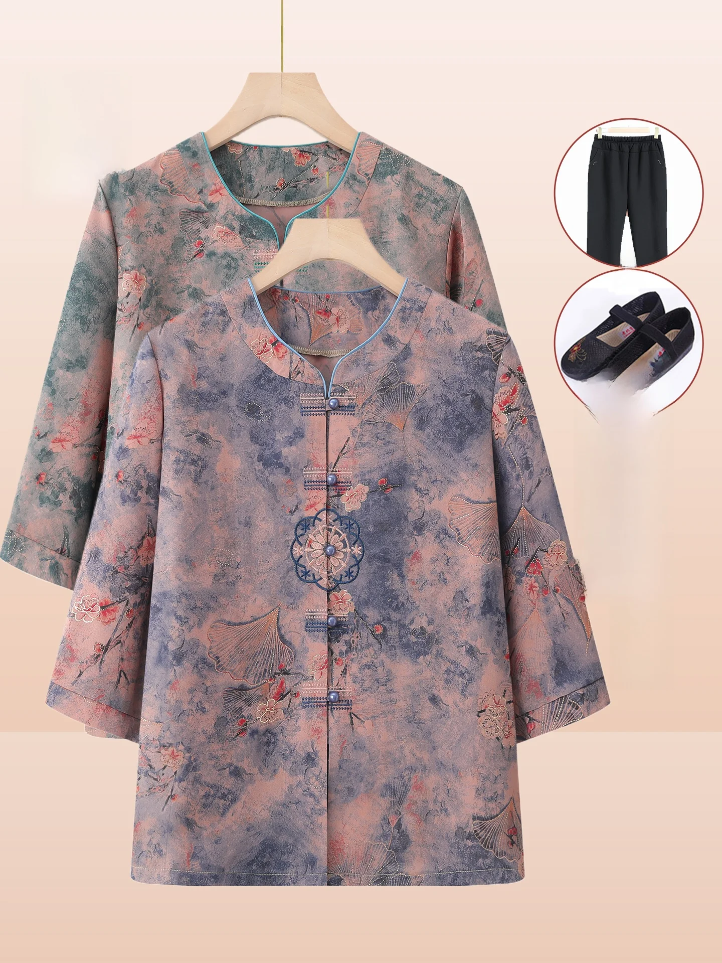 

Cool Cotton irt for ly Women Summer Faion Traditional Chinese Sle Loose Fit Button up ort Sve round Ne Top