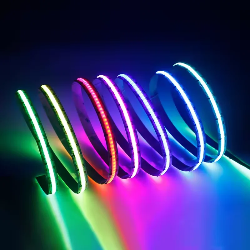 12V/24V RGB COB LED Strip Light 756LEDs/M Colorful Flexible TV BackLight COB Led Tape Diode Flexible Ribbon  1/3/5/10m